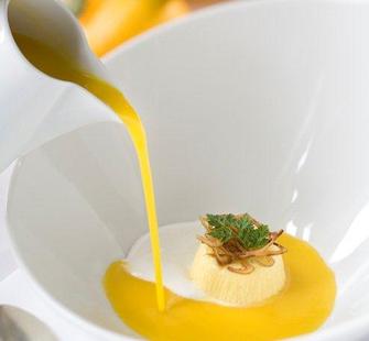A dessert prepared by Xavier Salomon of Navio, Ritz-Carlton, Half Moon Bay